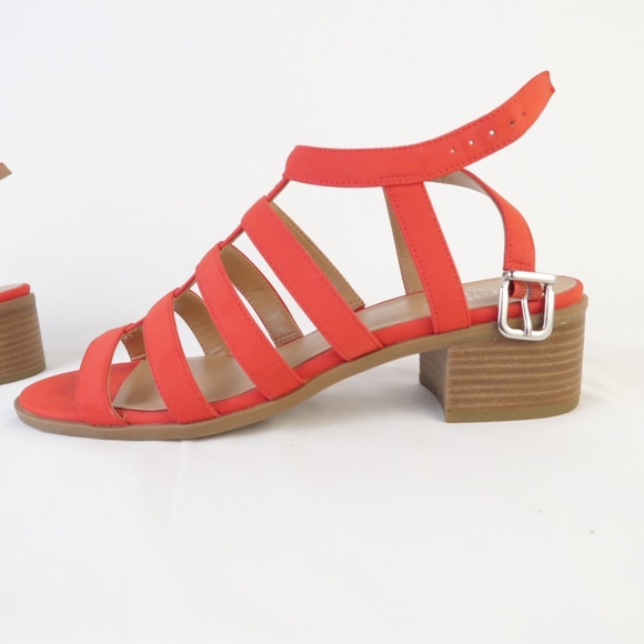 Franco Sarto red strappy sandal heels SHB-01 - Picture 2 of 10